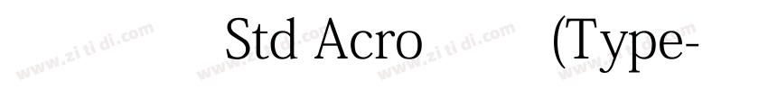 华文宋体Std Acro 常规(Type字体转换